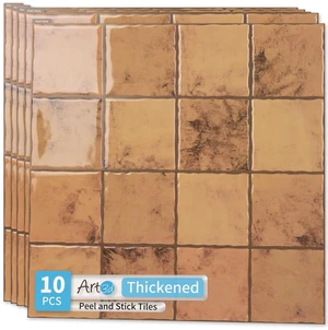Grid Design Peel and Stick Backsplash, 10-Pack, Terracotta 12 x 12 Inch, Enhanced Thickness, Superior Adhesion, Moisture Resistant, Long-Lasting, Minimalist Look, for Kitchen Decor Grid Design Peel and Stick Backsplash, 10-Pack, Terracotta 12 x 12 Inch, Enhanced Thickness, Superior Adhesion, Moisture Resistant, Long-Lasting, Minimalist Look, for Kitchen Decor