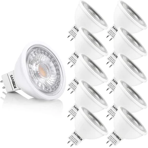 5W MR16 LED Landscape Light Bulbs, Low Voltage 12V 50W Halogen Replacement for Outdoor Landscape Spotlight and Indoor Track Light, GU5.3 Bi-Pin Base, Soft White 3000K, Non-Dimmable (Pack of 10) 5W MR16 LED Landscape Light Bulbs, Low Voltage 12V 50W Halogen Replacement for Outdoor Landscape Spotlight and Indoor Track Light, GU5.3 Bi-Pin Base, Soft White 3000K, Non-Dimmable (Pack of 10)