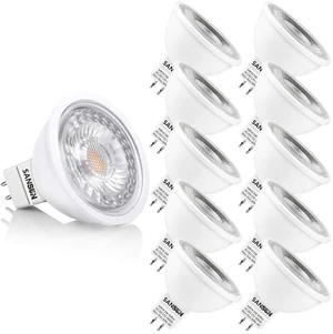 5W MR16 LED Landscape Light Bulbs, Low Voltage 12V 50W Halogen Replacement for Outdoor Landscape Spotlight and Track Light, GU5.3 Bi-Pin Base, Daylight White 4000K, Non-Dimmable, (Pack of 10) 5W MR16 LED Landscape Light Bulbs, Low Voltage 12V 50W Halogen Replacement for Outdoor Landscape Spotlight and Track Light, GU5.3 Bi-Pin Base, Daylight White 4000K, Non-Dimmable, (Pack of 10)