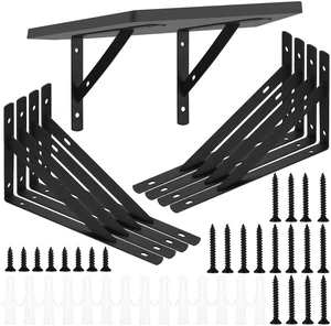 Heavy Duty Shelf Brackets - 8 Pcs Metal Wall Mount L Shaped Shelves Support Angle Brackets (7.87x4.72 inch) Heavy Duty Shelf Brackets - 8 Pcs Metal Wall Mount L Shaped Shelves Support Angle Brackets (7.87x4.72 inch)