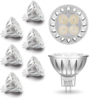 MR16 GU5.3 Led Landscape Bulbs 12V Low Voltage 4000K Neutral White 20W-35W Equivalent, MR16 Bulbs for Outdoor Landscape Flood Ceil Track Lighting,Not Dimmable,450lm,38 Deg,6 Pack MR16 GU5.3 Led Landscape Bulbs 12V Low Voltage 4000K Neutral White 20W-35W Equivalent, MR16 Bulbs for Outdoor Landscape Flood Ceil Track Lighting,Not Dimmable,450lm,38 Deg,6 Pack