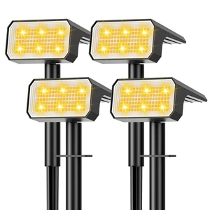 Solar Spot Lights Outdoor Waterproof, 4 Pack, 118 LED Warm White IP67, 4 Modes Auto On/Off, Solar Powered Spotlights for Yard Garden Landscape Pathway Walkway Tree Patio Driveway Solar Spot Lights Outdoor Waterproof, 4 Pack, 118 LED Warm White IP67, 4 Modes Auto On/Off, Solar Powered Spotlights for Yard Garden Landscape Pathway Walkway Tree Patio Driveway