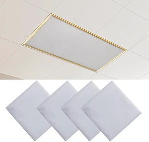 4 Pcs Fluorescent Light Covers - Light Covers for Ceiling Lights Classroom, Magnetic Light Filters for Office, Hospitals, Home 4 x 2 Feet (light grey) 4 Pcs Fluorescent Light Covers - Light Covers for Ceiling Lights Classroom, Magnetic Light Filters for Office, Hospitals, Home 4 x 2 Feet (light grey)