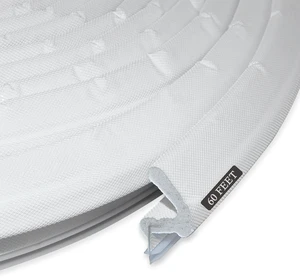 Kerf Weather Stripping for Door Seal Strip, 60 Ft, White Q Foam Door Weatherstrip Seal, Front Door Seal Strip for Door Frame with Slot Card, Slot Installation, Easy Cut to Size Kerf Weather Stripping for Door Seal Strip, 60 Ft, White Q Foam Door Weatherstrip Seal, Front Door Seal Strip for Door Frame with Slot Card, Slot Installation, Easy Cut to Size