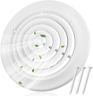 1 Pcs 10 Inch Round Vent Cover, White Ceiling Diffuser with Screws Outer Dimensions 13-15/16", HVAC Vent Duct Register Cover, Replacement Exhaust Fan Covers for Home Office Kitchen Ventilation 1 Pcs 10 Inch Round Vent Cover, White Ceiling Diffuser with Screws Outer Dimensions 13-15/16", HVAC Vent Duct Register Cover, Replacement Exhaust Fan Covers for Home Office Kitchen Ventilation