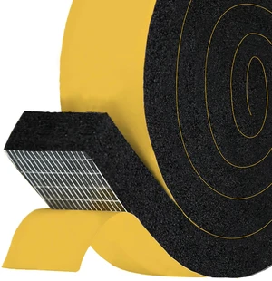 High Density Foam Tape Air Conditioner Window Seal, 2x1 Inch Thick Foam Stripe with Adhesive for Window AC Insulation, Weather Stripping for Doors and Windows Insulation, AC Foam Tape, Black High Density Foam Tape Air Conditioner Window Seal, 2x1 Inch Thick Foam Stripe with Adhesive for Window AC Insulation, Weather Stripping for Doors and Windows Insulation, AC Foam Tape, Black