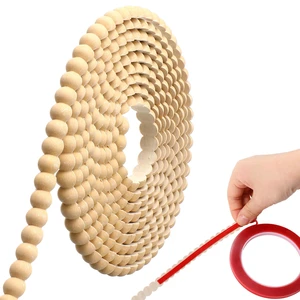 Flexible Bead Molding Trim Peel and Stick Wood 10ft /12 mm Pearl Beads Design for Mirror Frame, Bathroom Backsplash, TV Wall Edge, Ceiling, Cabinet, Foam Material, Easy DIY Flexible Bead Molding Trim Peel and Stick Wood 10ft /12 mm Pearl Beads Design for Mirror Frame, Bathroom Backsplash, TV Wall Edge, Ceiling, Cabinet, Foam Material, Easy DIY