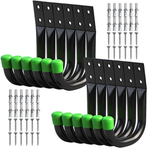 Heavy Duty Garage Storage Utility Hooks, Utility Hooks for Garage Wall,Color Black (12PCS) Heavy Duty Garage Storage Utility Hooks, Utility Hooks for Garage Wall,Color Black (12PCS)