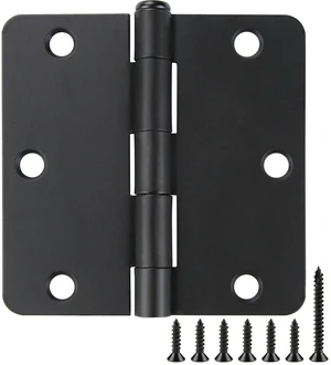 18 Pack Black Door Hinges Black Matte Black Hinges for Doors 3 1/2 Interior Door Hinges 3.5" x3.5 Inch Hinges Rounded 1/4" Raidus Standard Residential Bedroom Door Hinge Sturdy Door Hardware 18 Pack Black Door Hinges Black Matte Black Hinges for Doors 3 1/2 Interior Door Hinges 3.5" x3.5 Inch Hinges Rounded 1/4" Raidus Standard Residential Bedroom Door Hinge Sturdy Door Hardware