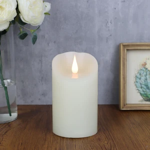 Flameless Candles Flickering 3D Moving Flame, Last 1000+ Hours Battery Operated Candles with Timer, Ivory Real Wax Electric LED Pillar Candles for Home Wedding Decoration | 3" x 5" Flameless Candles Flickering 3D Moving Flame, Last 1000+ Hours Battery Operated Candles with Timer, Ivory Real Wax Electric LED Pillar Candles for Home Wedding Decoration | 3" x 5"