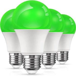 LOHAS Green Light Bulbs Outdoor, Dusk to Dawn Sensor A19 Green Porch Lights 40W Equivalent, 6W Colored Bulb Auto-On/Off, E26 Base for St. Patrick's Day Party Wedding Porch Patio Backyard, 4 Pack LOHAS Green Light Bulbs Outdoor, Dusk to Dawn Sensor A19 Green Porch Lights 40W Equivalent, 6W Colored Bulb Auto-On/Off, E26 Base for St. Patrick's Day Party Wedding Porch Patio Backyard, 4 Pack
