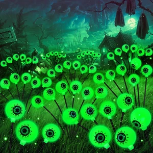 Halloween Decorations Outdoor Solar Scary Eyeball Lights 4 Pack Green Glowing Eyeballs on Flexible Stakes, Waterproof Garden Pathway Lights for Yard, Lawn, Patio, Party Halloween Decorations Outdoor Solar Scary Eyeball Lights 4 Pack Green Glowing Eyeballs on Flexible Stakes, Waterproof Garden Pathway Lights for Yard, Lawn, Patio, Party
