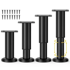 4 Pcs Metal Adjustable Furniture Legs 4.72-7.87 inch, Adjustable Cabinet Legs for Sofa/Bed/Chair/Couch/Dresser/Table,Heavy Duty Bed Replacement Support Legs for Bed Frame/Bed Center Slat 4 Pcs Metal Adjustable Furniture Legs 4.72-7.87 inch, Adjustable Cabinet Legs for Sofa/Bed/Chair/Couch/Dresser/Table,Heavy Duty Bed Replacement Support Legs for Bed Frame/Bed Center Slat