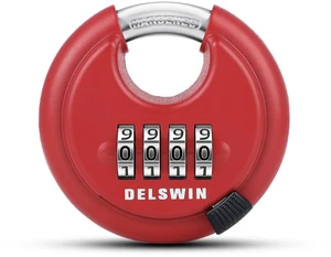 Outdoor Combination Padlock - 4 Digit Heavy Duty Disc Lock with Hardened Shackle,Combo Padlock for Gate,Storage Unit,Fence(25/64" Shackle, Red,1Pcs) Outdoor Combination Padlock - 4 Digit Heavy Duty Disc Lock with Hardened Shackle,Combo Padlock for Gate,Storage Unit,Fence(25/64" Shackle, Red,1Pcs)