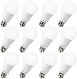 A19 Light Bulbs, 100 Watt Equivalent LED Bulbs, 5000K Daylight, 1500 LM, 15000 Hours, E26 Standard Base, Non-Dimmable, 13W Bright White LED Bulbs for Bedroom Living Room Home Office, 12 Pack A19 Light Bulbs, 100 Watt Equivalent LED Bulbs, 5000K Daylight, 1500 LM, 15000 Hours, E26 Standard Base, Non-Dimmable, 13W Bright White LED Bulbs for Bedroom Living Room Home Office, 12 Pack