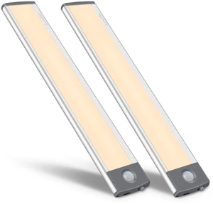 30-LED Motion Sensor Cabinet Light,Under Counter Closet Lighting, Wireless USB Rechargeable Kitchen Night Lights,Battery Powered Light for Wardrobe,Cabinet,CupboardWarm Light-2Pack 30-LED Motion Sensor Cabinet Light,Under Counter Closet Lighting, Wireless USB Rechargeable Kitchen Night Lights,Battery Powered Light for Wardrobe,Cabinet,CupboardWarm Light-2Pack