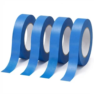 Blue Painters Tape 1 Inch Wide 4 Rolls 0.98" x 55 Yards Blue Masking Tape, Multi-Surface Paint Tape, No Residue Painter's Tape for Wall Painting, DIY, Window Masking Blue Painters Tape 1 Inch Wide 4 Rolls 0.98" x 55 Yards Blue Masking Tape, Multi-Surface Paint Tape, No Residue Painter's Tape for Wall Painting, DIY, Window Masking