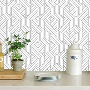 White and Silver Peel and Stick Wallpaper Modern 17.7×393 Sliver Stripe Wallpaper Self Adhesive Removable Wallpaper Geometric Pattern Hexagon Wallpaper Shelf Drawer Liner Vinyl Film White and Silver Peel and Stick Wallpaper Modern 17.7×393 Sliver Stripe Wallpaper Self Adhesive Removable Wallpaper Geometric Pattern Hexagon Wallpaper Shelf Drawer Liner Vinyl Film