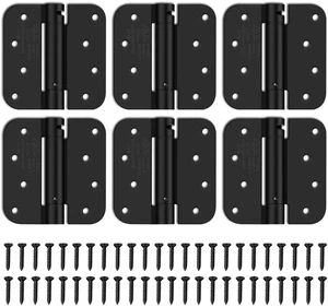 4 Inch Self Closing Door Hinges, 5/8" Radius Corners Spring Loaded Hinges for Exterior, Garage, Front and Back Door, UL Listed, for Left and Right Hand Door, Matte Black, 6 Pack 4 Inch Self Closing Door Hinges, 5/8" Radius Corners Spring Loaded Hinges for Exterior, Garage, Front and Back Door, UL Listed, for Left and Right Hand Door, Matte Black, 6 Pack