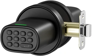 M1 Door Knob with Keypad Keyless Entry for Interior, Black 4x AA Alkaline Batteries, Electric Door Hanlde, Auto-Lock, for Bedroom, Garage, Office, Pantry Door, Interior Door Lock M1 Door Knob with Keypad Keyless Entry for Interior, Black 4x AA Alkaline Batteries, Electric Door Hanlde, Auto-Lock, for Bedroom, Garage, Office, Pantry Door, Interior Door Lock