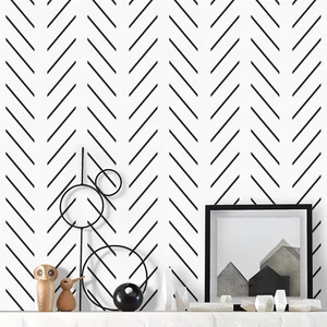 Black and White Wallpaper Peel and Stick Wallpaper Modern Herringbone Contact Paper for Bathroom 17.7in x 393.7in Geometric Self Adhesive Wall Paper for Bedroom Living Room Removable Black and White Wallpaper Peel and Stick Wallpaper Modern Herringbone Contact Paper for Bathroom 17.7in x 393.7in Geometric Self Adhesive Wall Paper for Bedroom Living Room Removable