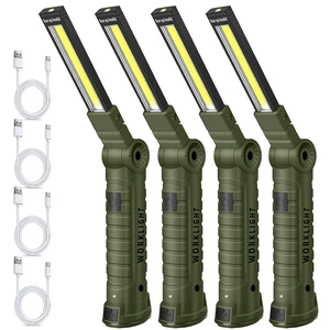 LED Work Light Rechargeable Flashlight, Tool Gifts for Fathers Day Dad Husband Men Boyfriends Him Mechanic Grill Light Inspection Lamp Magnetic Base 5 Modes 360° Rotate Car Emergency Repair 4PCS LED Work Light Rechargeable Flashlight, Tool Gifts for Fathers Day Dad Husband Men Boyfriends Him Mechanic Grill Light Inspection Lamp Magnetic Base 5 Modes 360° Rotate Car Emergency Repair 4PCS