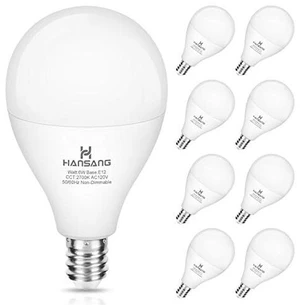 8 Pack E12 LED Bulb 60W Equivalent Candelabra Light Bulbs 2700K Warm White Small Base Light Bulb, 6W A15 LED Ceiling Fan Light Bulbs, CRI85+, 120V 600LM Round Bulb for Chandelier, Non-Dimmable 8 Pack E12 LED Bulb 60W Equivalent Candelabra Light Bulbs 2700K Warm White Small Base Light Bulb, 6W A15 LED Ceiling Fan Light Bulbs, CRI85+, 120V 600LM Round Bulb for Chandelier, Non-Dimmable