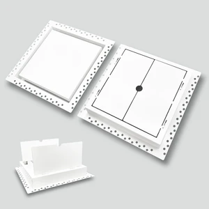 Flush Wall Vent Cover 10x10 Inch for Drywall Vent, Metal Wall-Mounted Adjustable Air Flow Register Grille, Easy Install, Paintable, (White, 1 Pc, with Manual Damper) Flush Wall Vent Cover 10x10 Inch for Drywall Vent, Metal Wall-Mounted Adjustable Air Flow Register Grille, Easy Install, Paintable, (White, 1 Pc, with Manual Damper)