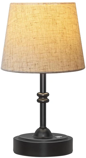 Small Cordless Lamp, Battery Operated Table lamp Dimmable, 4000mAh Rechargeable, Touch Bedside Lamp with Beige Linen Shade, 2700K Bulb Included, for Dining, Patio, Bathroom(Black) Small Cordless Lamp, Battery Operated Table lamp Dimmable, 4000mAh Rechargeable, Touch Bedside Lamp with Beige Linen Shade, 2700K Bulb Included, for Dining, Patio, Bathroom(Black)