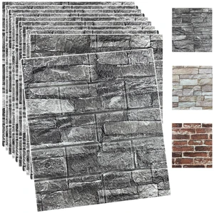 20PCS 3D Wall Panels Peel and Stick Foam 3D Brick Wallpaper Peel and Stick Black Faux Stone Wall Panel Self-Adhesive Wallpaper (20PCS, Black) 20PCS 3D Wall Panels Peel and Stick Foam 3D Brick Wallpaper Peel and Stick Black Faux Stone Wall Panel Self-Adhesive Wallpaper (20PCS, Black)