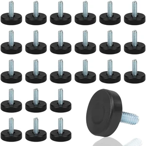 1/4" Thread Furniture Feet Levelers, 24 PCS Adjustable Furniture Feet Threaded Screw in, Leveling Feet Screw On Furniture Glide Leveling for Table, Cabinets, Chairs, Stool Legs 1/4" Thread Furniture Feet Levelers, 24 PCS Adjustable Furniture Feet Threaded Screw in, Leveling Feet Screw On Furniture Glide Leveling for Table, Cabinets, Chairs, Stool Legs