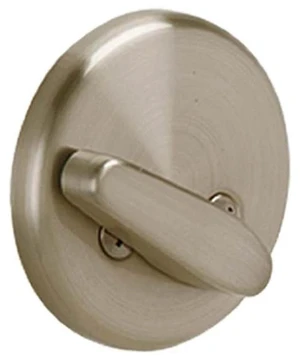 B81 619 Deadbolt with Standard Trim, Non-Keyed One Sided Deadbolt, Highest Residential Security, Satin Nickel B81 619 Deadbolt with Standard Trim, Non-Keyed One Sided Deadbolt, Highest Residential Security, Satin Nickel