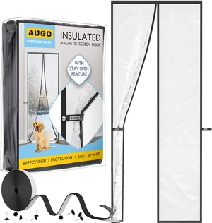 Magnetic Thermal Insulated Door Curtain - Transparent EVA Door Cover for Winter- Keeps Warm Air in and Cold Air Out - Home Winterizing Products - Patent Pending Keep Open Feature - 38 x 97 Inch Magnetic Thermal Insulated Door Curtain - Transparent EVA Door Cover for Winter- Keeps Warm Air in and Cold Air Out - Home Winterizing Products - Patent Pending Keep Open Feature - 38 x 97 Inch