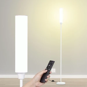 Floor Lamp with Remote Control,Bright Floor Lamps for Living Room/Bedroom/Office, Stepless Adjustable 3000K-6000K Colors and 10-100% Brightness,Standing Light with Foot Switch (White) Floor Lamp with Remote Control,Bright Floor Lamps for Living Room/Bedroom/Office, Stepless Adjustable 3000K-6000K Colors and 10-100% Brightness,Standing Light with Foot Switch (White)