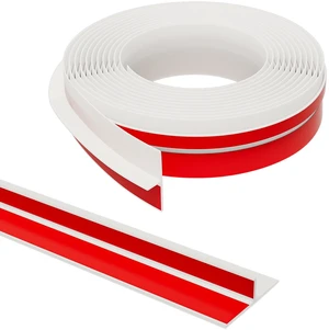 T-Shaped Weather Stripping Seal, White Silicone, 1.37 in x 40 ft Flexible door seal strip covers door, window, and bathroom gaps; peel-and-stick design helps reduce drafts T-Shaped Weather Stripping Seal, White Silicone, 1.37 in x 40 ft Flexible door seal strip covers door, window, and bathroom gaps; peel-and-stick design helps reduce drafts