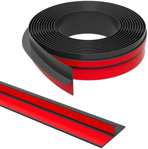 T-Shaped Weather Stripping Seal, Black Silicone, 1.37 in x 40 ft Flexible door seal strip covers door, window, and bathroom gaps; peel-and-stick design helps reduce drafts T-Shaped Weather Stripping Seal, Black Silicone, 1.37 in x 40 ft Flexible door seal strip covers door, window, and bathroom gaps; peel-and-stick design helps reduce drafts