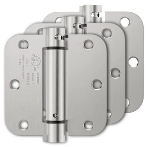 3 Pack Self Closing Door Hinges 3.5 Inch, Adjustable Tension Spring Loaded Door Hinges for Garage/Front/Back Doors, 5/8'' Radius Corners, Fit Left/Right Hand Doors, UL Listed 3 Pack Self Closing Door Hinges 3.5 Inch, Adjustable Tension Spring Loaded Door Hinges for Garage/Front/Back Doors, 5/8'' Radius Corners, Fit Left/Right Hand Doors, UL Listed