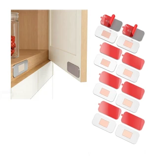 8 Pack Magnetic Cabinet Door Catch, Cabinet Magnets for Closure No-drill install, 15 lb hold, embedded magnet, 32 thin and thick adhesive pads, easy-peel tabs, kitchens and closets 8 Pack Magnetic Cabinet Door Catch, Cabinet Magnets for Closure No-drill install, 15 lb hold, embedded magnet, 32 thin and thick adhesive pads, easy-peel tabs, kitchens and closets