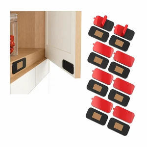 8 Pack Cabinet Magnets for Closure, Black, No Drill Ultra-Thin 15 lb hold, embedded magnet, stainless steel, 32 thin and thick adhesive pads, easy-peel tabs, kitchens and closets 8 Pack Cabinet Magnets for Closure, Black, No Drill Ultra-Thin 15 lb hold, embedded magnet, stainless steel, 32 thin and thick adhesive pads, easy-peel tabs, kitchens and closets