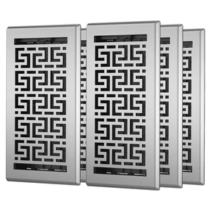 Floor Register 6x10-6 Pack Floor Vent Covers Heavy Duty Walkable Steel Floor Vents Adjustable Decorative Vent Covers for Home Floor Sidewall Office or Ceiling Vent Floor Register 6x10-6 Pack Floor Vent Covers Heavy Duty Walkable Steel Floor Vents Adjustable Decorative Vent Covers for Home Floor Sidewall Office or Ceiling Vent