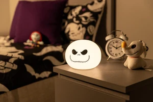 Squish'ems Jack Skellington Night Light for Kids, Soft Silicone 13 Color Modes and Dimmable Warm White Light for Kids Room, Bedroom, and Playroom, USB Powered with AAA Battery Option Squish'ems Jack Skellington Night Light for Kids, Soft Silicone 13 Color Modes and Dimmable Warm White Light for Kids Room, Bedroom, and Playroom, USB Powered with AAA Battery Option
