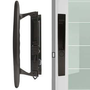 Flush Mount Non-Keyed Sliding Glass Door Handleset, 6-5/8" H.C., Fits 1" to 1-1/8" Thick Doors, Features Night Lock & Hook Latch, Non-Handed, Florida Bronze Flush Mount Non-Keyed Sliding Glass Door Handleset, 6-5/8" H.C., Fits 1" to 1-1/8" Thick Doors, Features Night Lock & Hook Latch, Non-Handed, Florida Bronze