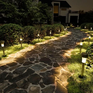 24 Pack Solar Lights Outdoor, Stainless Steel Solar Pathway Lights Solar Lights Outdoor Waterproof,LED Landscape Lighting Walkway for Landscape/ Patio/Lawn/Yard/Driveway-Warm White 24 Pack Solar Lights Outdoor, Stainless Steel Solar Pathway Lights Solar Lights Outdoor Waterproof,LED Landscape Lighting Walkway for Landscape/ Patio/Lawn/Yard/Driveway-Warm White