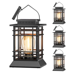 Solar Lanterns Outdoor Waterproof, Hanging Solar Lights for Outside 4 Pack Auto Dusk-to-Dawn, Bright LED Lighting, Over 12H Runtime, IP65 Waterproof for Garden Patio Yard Table Porch Fence Tree Decor Solar Lanterns Outdoor Waterproof, Hanging Solar Lights for Outside 4 Pack Auto Dusk-to-Dawn, Bright LED Lighting, Over 12H Runtime, IP65 Waterproof for Garden Patio Yard Table Porch Fence Tree Decor