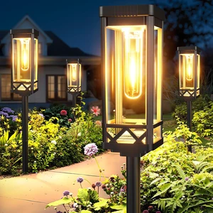 Taller Solar Pathway Lights Outdoor, 8 Pack Upgraded Brighter Solar Garden Lights Solar Powered, Up to 15 Hours Outdoor Solar Lights for Yard Landscape Walkway Driveway Sidewalk (Warm White) Taller Solar Pathway Lights Outdoor, 8 Pack Upgraded Brighter Solar Garden Lights Solar Powered, Up to 15 Hours Outdoor Solar Lights for Yard Landscape Walkway Driveway Sidewalk (Warm White)