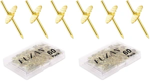 60pcs Picture Hangers, 20lbs Picture Hanging Hooks, Iron Alloy Nail Hooks, Professional Plaster Picture Hanging Kit on Wooden/Drywall Hanging Hardware for Clock,Mirror,Jewelry Golden (Pack of 2) 60pcs Picture Hangers, 20lbs Picture Hanging Hooks, Iron Alloy Nail Hooks, Professional Plaster Picture Hanging Kit on Wooden/Drywall Hanging Hardware for Clock,Mirror,Jewelry Golden (Pack of 2)