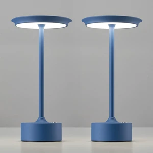 Rechargeable Table Lamps Set of 2, Blue Cordless Portable Desk Lamp 4000mAh Battery, Stepless Dimming & 3 Color 2700K-6000K, LED Lamp for Bedroom, Living Room, Restaurant, Outdoor, Night Light Rechargeable Table Lamps Set of 2, Blue Cordless Portable Desk Lamp 4000mAh Battery, Stepless Dimming & 3 Color 2700K-6000K, LED Lamp for Bedroom, Living Room, Restaurant, Outdoor, Night Light