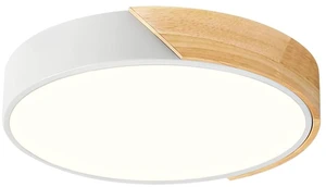 Modern Dimmable LED Ceiling Light, Minimalist Wood Style 5CCT 2700K-6000K Flush Mount Ceiling Light Fixture, Round Lighting Lamp for Bedroom, Laundry Room, Hallway, White, 11.8" Modern Dimmable LED Ceiling Light, Minimalist Wood Style 5CCT 2700K-6000K Flush Mount Ceiling Light Fixture, Round Lighting Lamp for Bedroom, Laundry Room, Hallway, White, 11.8"