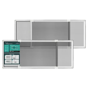 Expandable Window Screen, 10" H x 19.6" - 36" W, 2 Pack Horizontal Adjustable Window Screens, Replacement Window Screens for House Windows Expandable Window Screen, 10" H x 19.6" - 36" W, 2 Pack Horizontal Adjustable Window Screens, Replacement Window Screens for House Windows