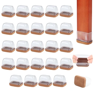 24PCS Rectangle Chair Leg Floor Protectors with Felt, Small Silicone Chair Leg Caps for Hardwood Floors, Clear Outdoor Patio Flooring Protectors, Anti-scratch, Fit Length 1.3"-1.65", Width 0.63"-0.87" 24PCS Rectangle Chair Leg Floor Protectors with Felt, Small Silicone Chair Leg Caps for Hardwood Floors, Clear Outdoor Patio Flooring Protectors, Anti-scratch, Fit Length 1.3"-1.65", Width 0.63"-0.87"